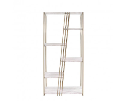 ACME - Tanan Bookshelf in White/Champagne