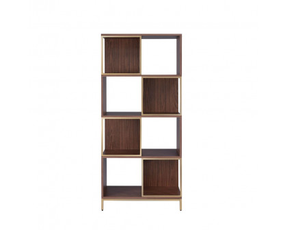 ACME - Diwan Bookshelf in Walnut/Champagne