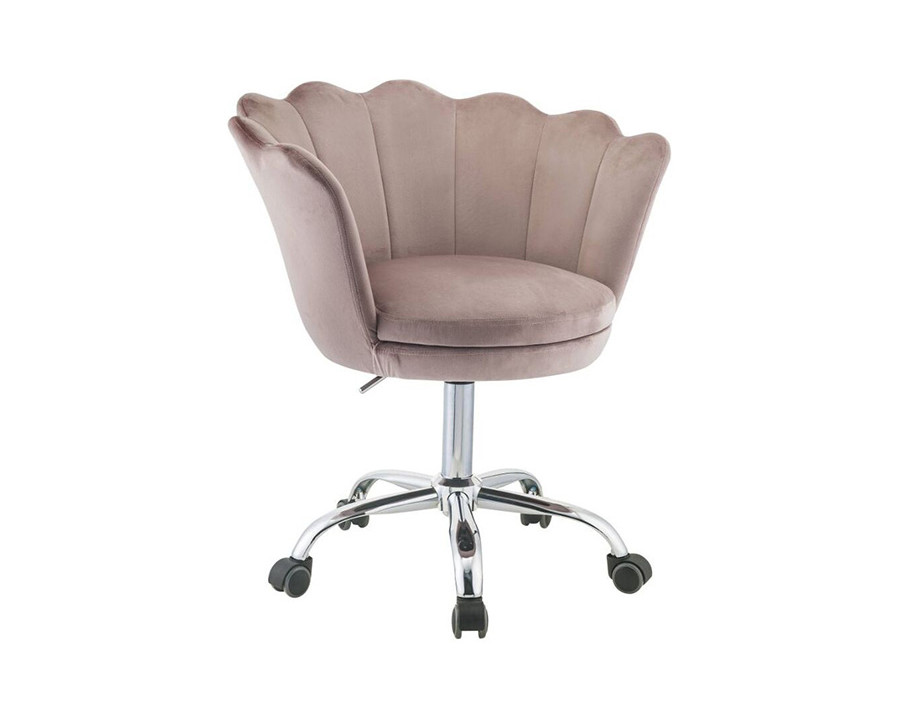 ACME - Micco Office Chair in Rose Quartz/Chrome