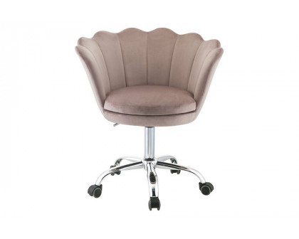 ACME - Micco Office Chair in Rose Quartz/Chrome