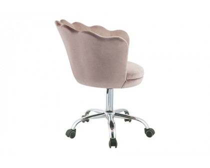 ACME - Micco Office Chair in Rose Quartz/Chrome