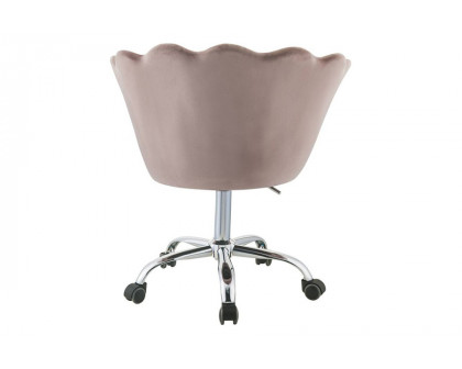 ACME - Micco Office Chair in Rose Quartz/Chrome