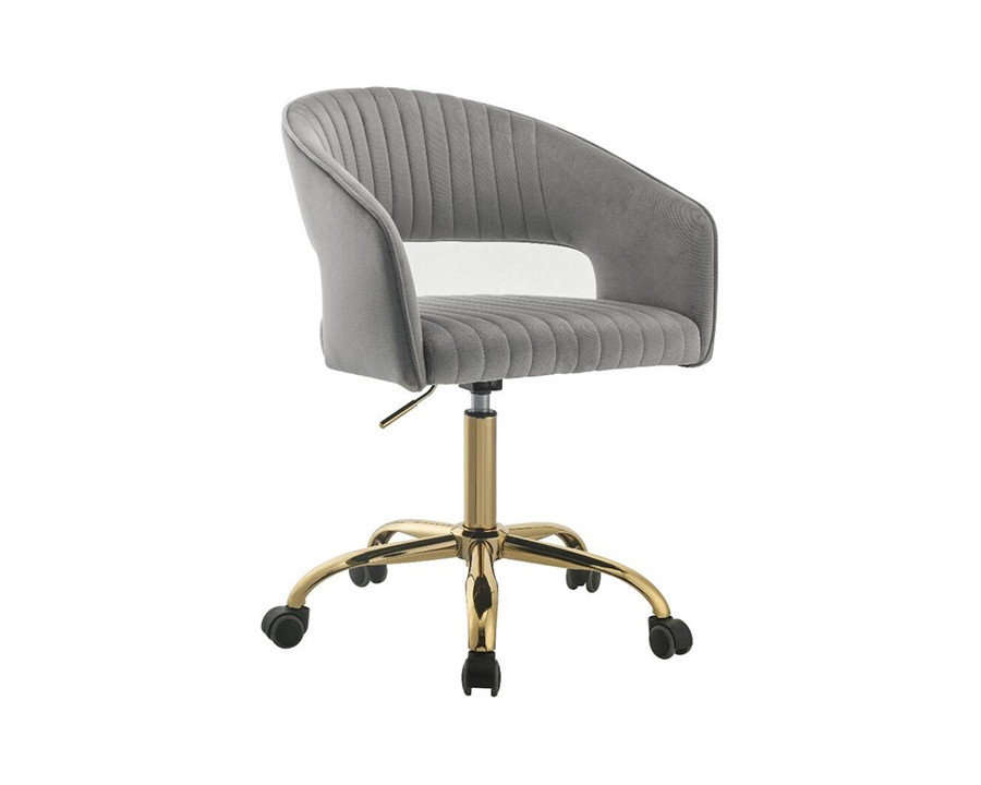 ACME - Hopi Office Chair in Gray/Gold