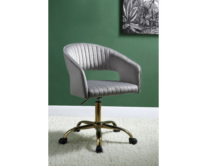 ACME - Hopi Office Chair in Gray/Gold