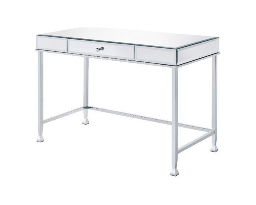 ACME Canine Writing Desk - Mirrored and Chrome Finish