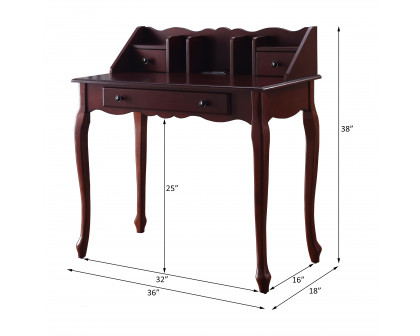 ACME - Maral Writing Desk with Usb in Espresso