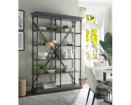 ACME Rukia Bookshelf - Gray/Black