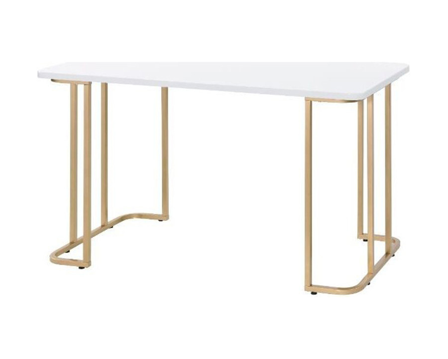 ACME - Estie Writing Desk  (Same AC00902) in White/Gold