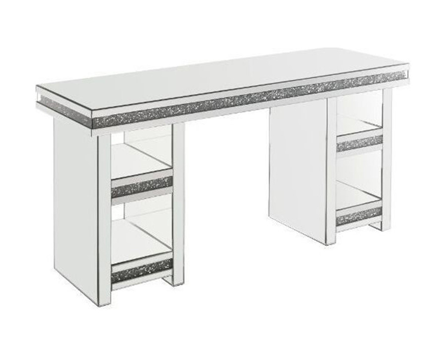 ACME - Noralie Writing Desk in Mirrored/Faux Diamonds (93112)