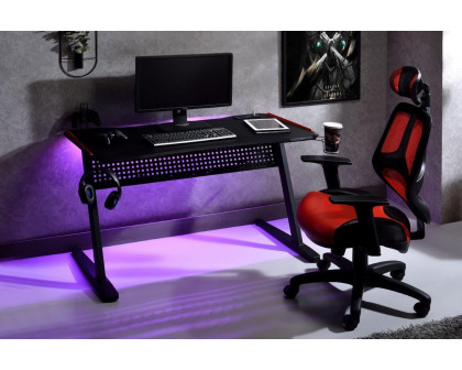 ACME - Dragi Gaming Desk with USB in Black/Red