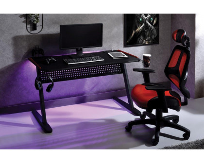 ACME - Dragi Gaming Desk with USB in Black/Red