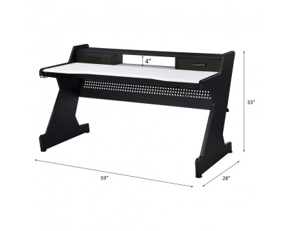 ACME - Bigga Gaming Desk in Black/White