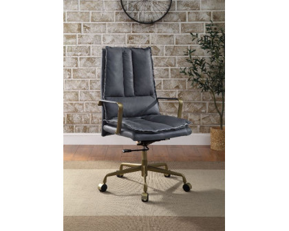 ACME Tinzud Office Chair - Gray Leather