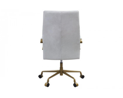 ACME Duralo Office Chair - Vintage White Top Grain Leather