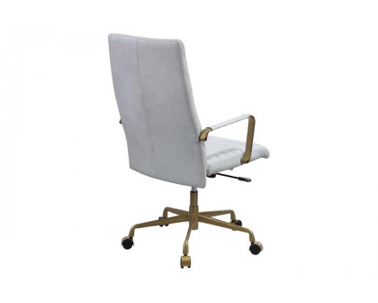 ACME Duralo Office Chair - Vintage White Top Grain Leather