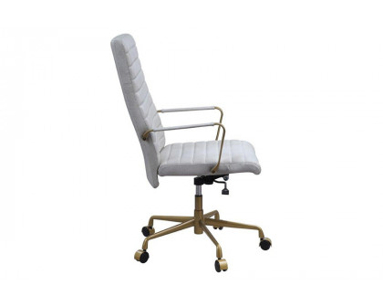 ACME Duralo Office Chair - Vintage White Top Grain Leather