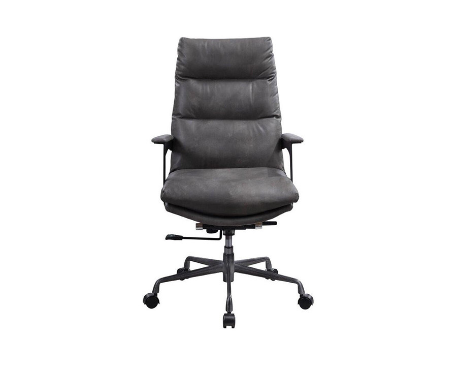 ACME Crursa Office Chair - Gray Top Grain Leather