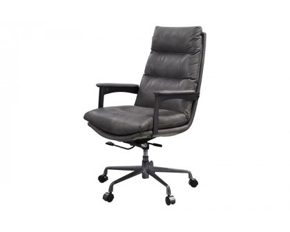 ACME Crursa Office Chair - Gray Top Grain Leather