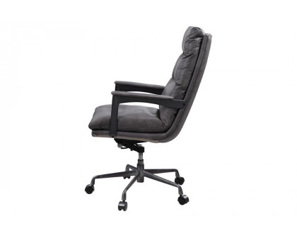 ACME Crursa Office Chair - Gray Top Grain Leather