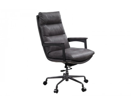 ACME Crursa Office Chair - Gray Top Grain Leather