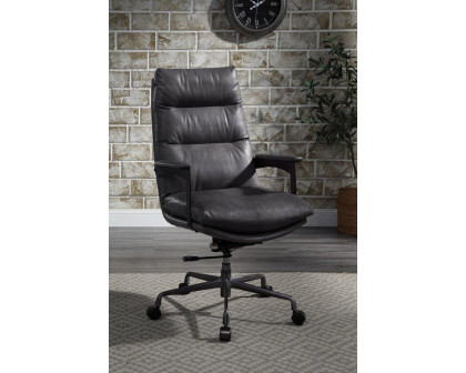 ACME Crursa Office Chair - Gray Top Grain Leather