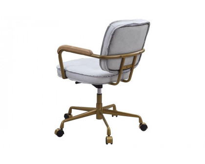 ACME Siecross Office Chair - Vintage White Top Grain Leather