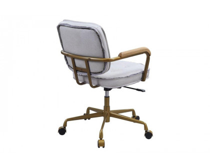 ACME Siecross Office Chair - Vintage White Top Grain Leather