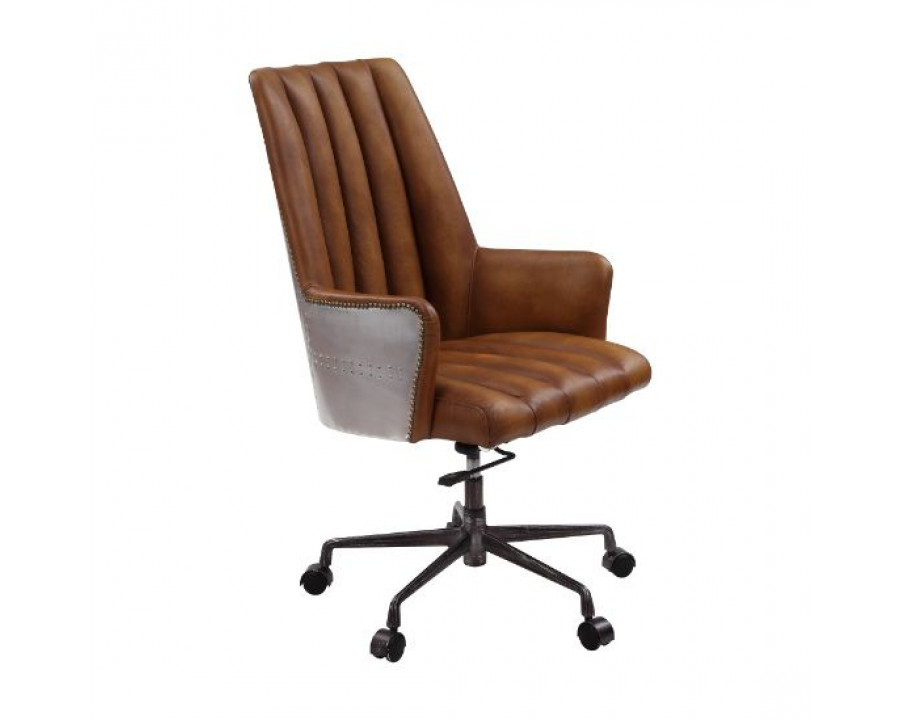 ACME - Salvol Office Chair in Sahara/Aluminum