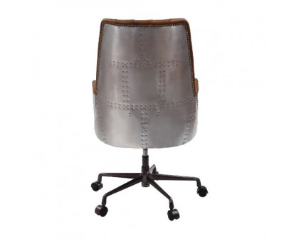 ACME - Salvol Office Chair in Sahara/Aluminum