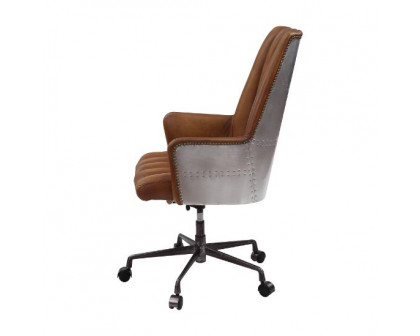 ACME - Salvol Office Chair in Sahara/Aluminum