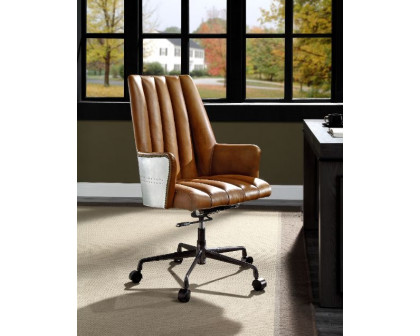 ACME - Salvol Office Chair in Sahara/Aluminum