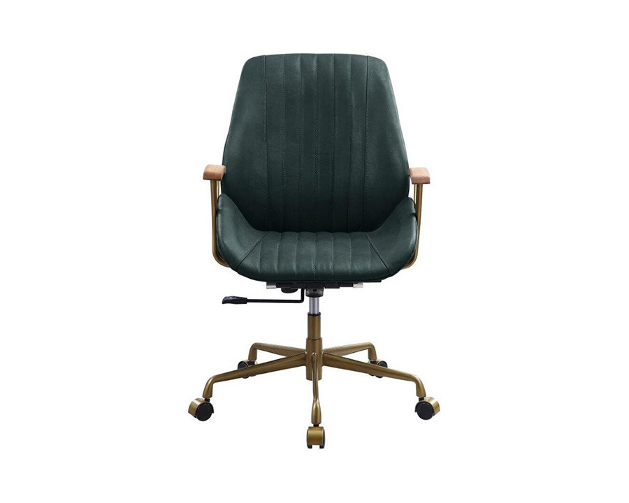 ACME Argrio Office Chair - Dark Green, Top Grain Leather