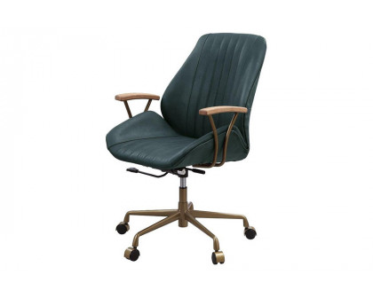 ACME Argrio Office Chair - Dark Green, Top Grain Leather