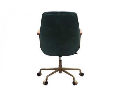 ACME Argrio Office Chair - Dark Green, Top Grain Leather