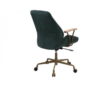 ACME Argrio Office Chair - Dark Green, Top Grain Leather