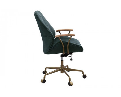 ACME Argrio Office Chair - Dark Green, Top Grain Leather