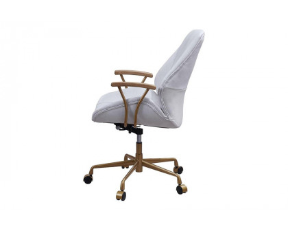 ACME Argrio Office Chair - Vintage White, Top Grain Leather