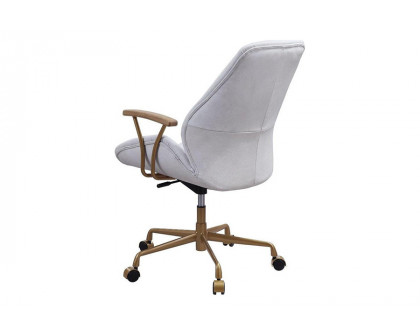 ACME Argrio Office Chair - Vintage White, Top Grain Leather