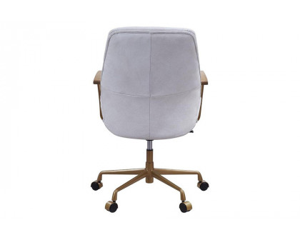 ACME Argrio Office Chair - Vintage White, Top Grain Leather