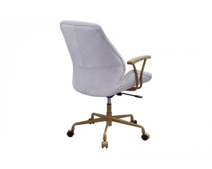 ACME Argrio Office Chair - Vintage White, Top Grain Leather