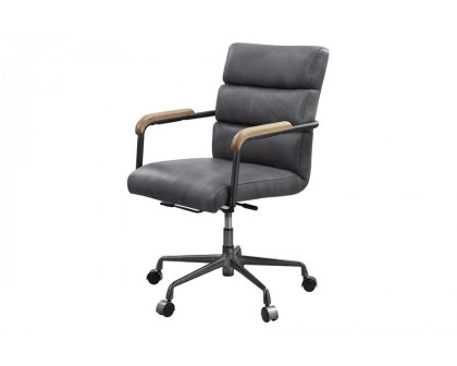 ACME Halcyon Office Chair - Gray Top Grain Leather