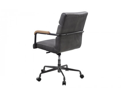 ACME Halcyon Office Chair - Gray Top Grain Leather