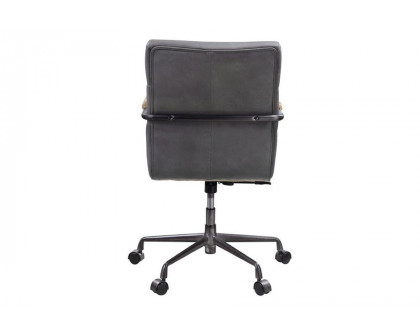 ACME Halcyon Office Chair - Gray Top Grain Leather