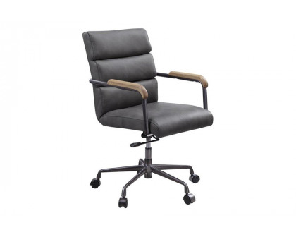 ACME Halcyon Office Chair - Gray Top Grain Leather