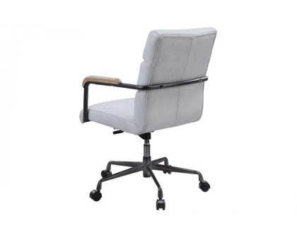 ACME Halcyon Office Chair - Vintage White Top Grain Leather