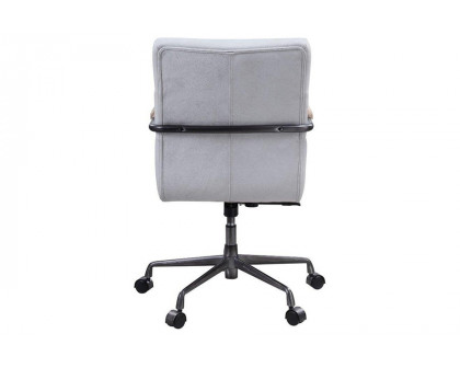 ACME Halcyon Office Chair - Vintage White Top Grain Leather