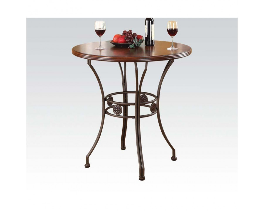 ACME - Tavio Bar Table in Walnut/Dark Bronze (96069KIT)