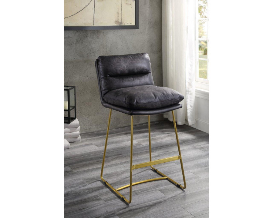 ACME - Alsey Counter Height Chair in Vintage Black