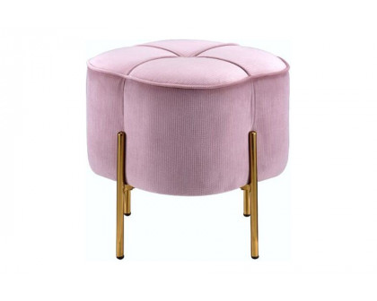 ACME™ Bergia Ottoman - Blush Pink Velvet