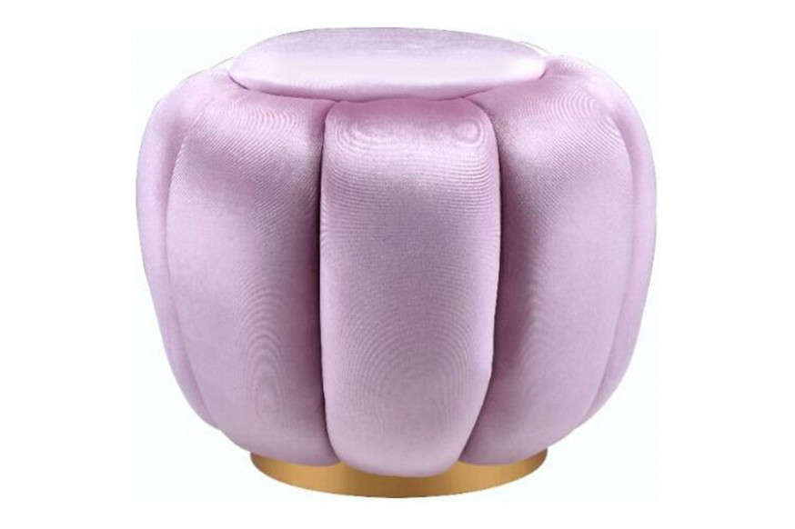 ACME™ Heiress Ottoman - Bubblegum Pink Velvet